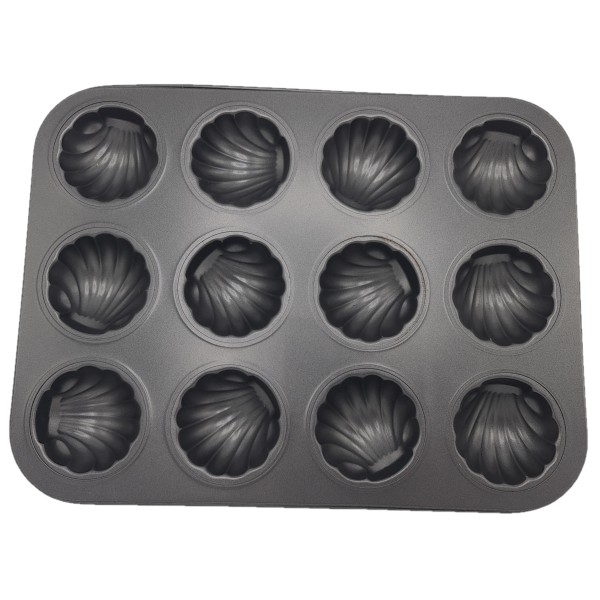 Baking tray, 12 muffins, shell type